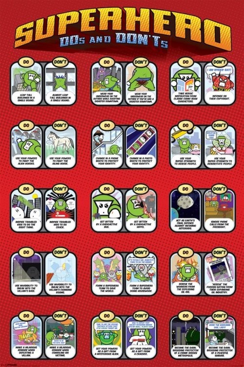 Poster Superhero - do's and don'ts