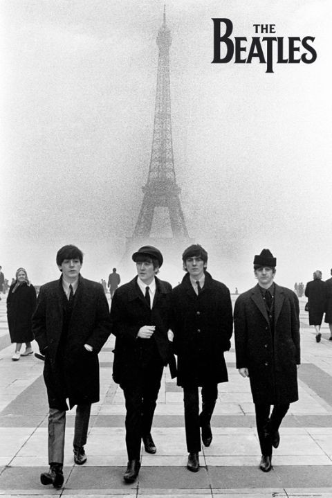 Plakát Beatles - in paris