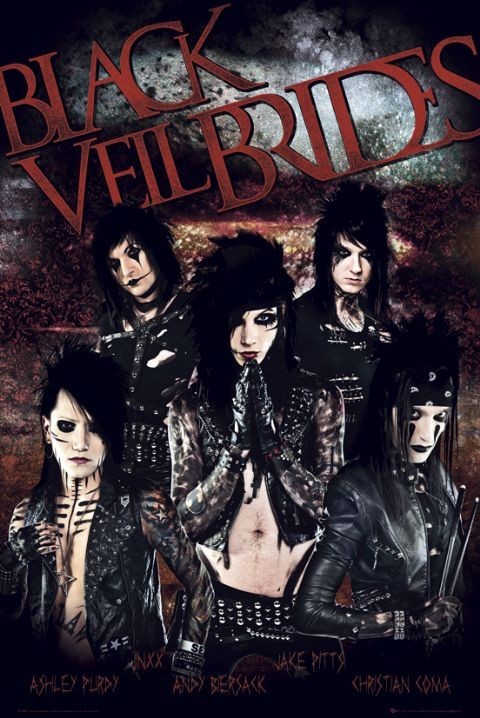 Poster Black veil brides Red