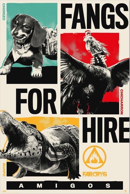 Plakát, Obraz - Far Cry 6 - Fangs for Hire, 61x91.5 cm