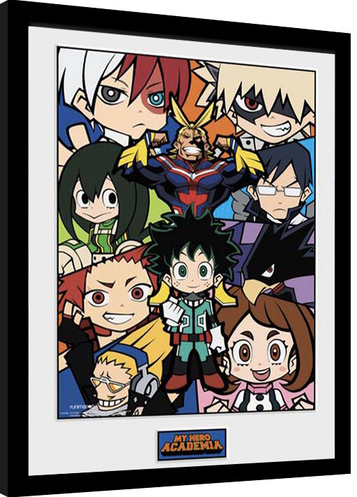 Gerahmte Poster My Hero Academia - Chibi Compilation