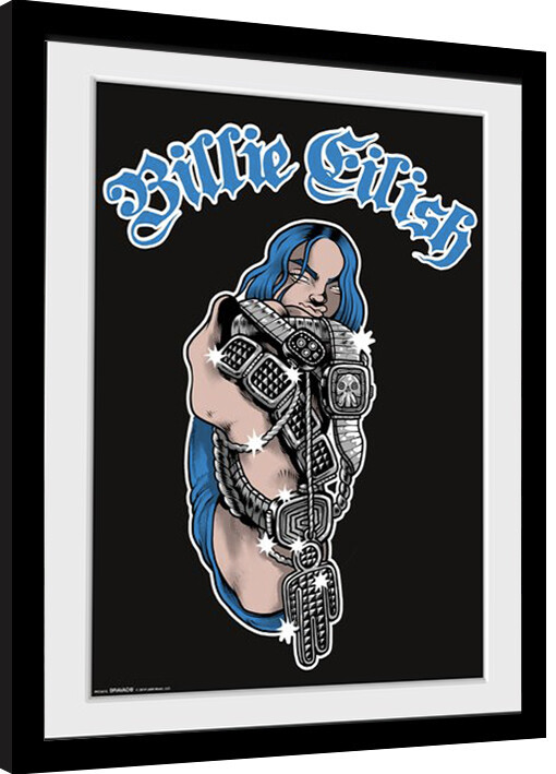 Oprawiony plakat Billie Eilish - Bling (Bravado)