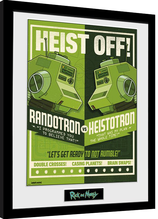Poster incorniciato Rick and Morty - Robot Battle