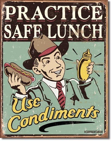 Metallschild SCHONBERG - safe lunch