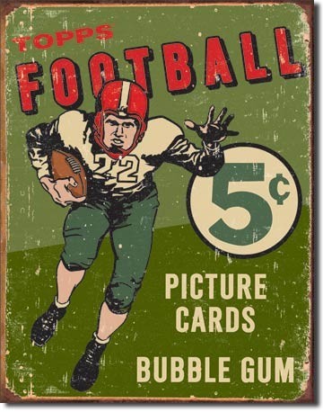 Metallschild TOPPS 1956 FOOTBALL
