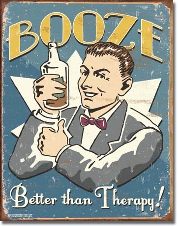 Metallschild SCHONBERG - booze therapy