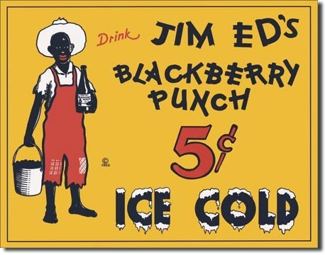 Metallschild JIM ED'S BLACKBERRY PUNCH