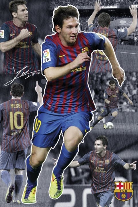 Plakát Barcelona - Messi 11/12 collage
