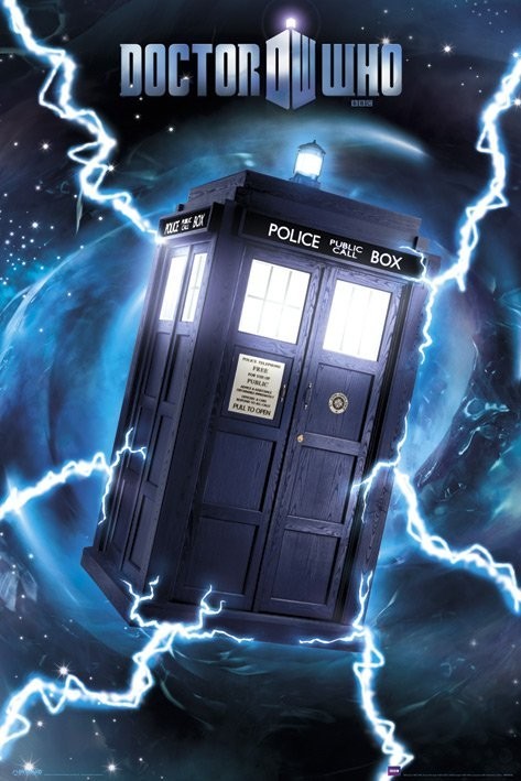 Chaussettes Officielles Doctor Who Tardis Bleue Sur Fond Noir - Taille UK 7-11, Coton