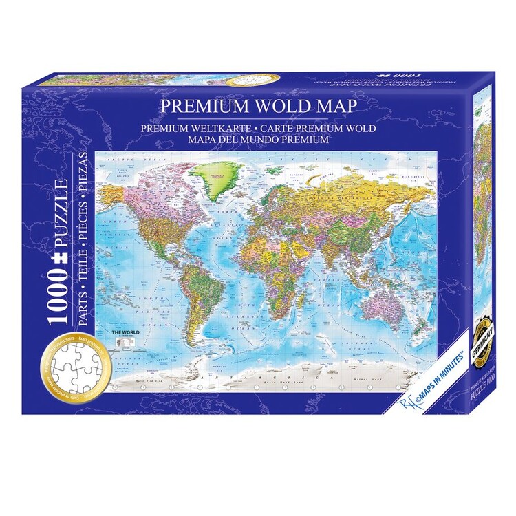 Levně Puzzle World Map, 1000 ks