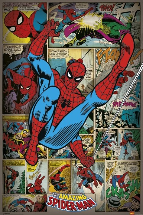 Plakát, Obraz - MARVEL COMICS - spider man ret, 61x91.5 cm