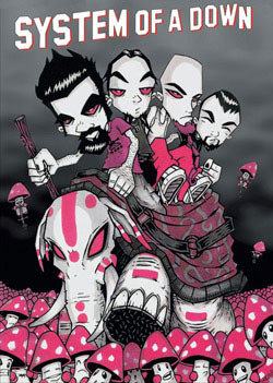 Plakát System of a Down - mushrooms