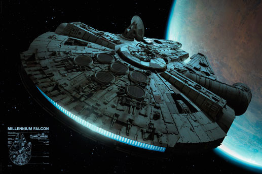 Poster STAR WARS - Millennium falcon