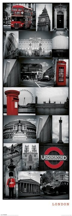 Plakát Londýn - collage