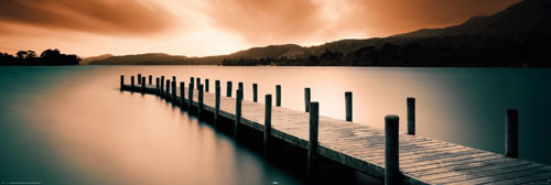 Poster Wooden landing jetty