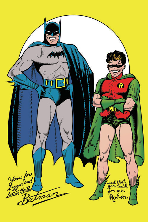 Umělecký tisk Batman and Robin - Comics, 26.7x40 cm