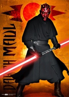Indrammet plakat STAR WARS - darth maul