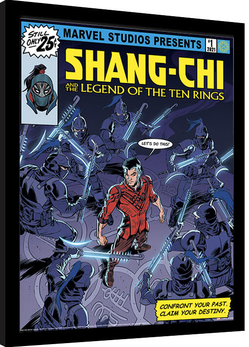 Ingelijste poster Shang Chi and Legend of the Ten Rings - Comic Cover