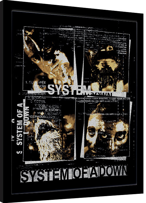 Gerahmte Poster System of A Down - Distortion