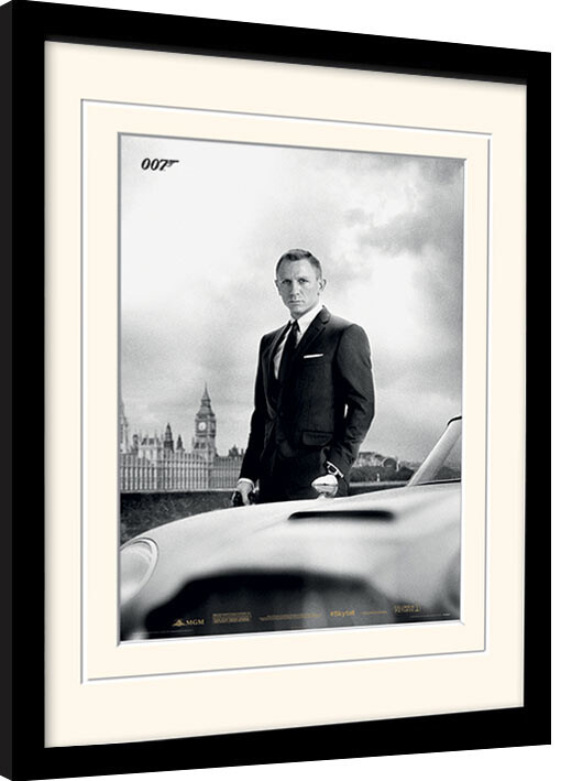Gerahmte Poster James Bond - Bond & DB5 - Skyfall