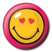 Button SMILEY - heart eyes