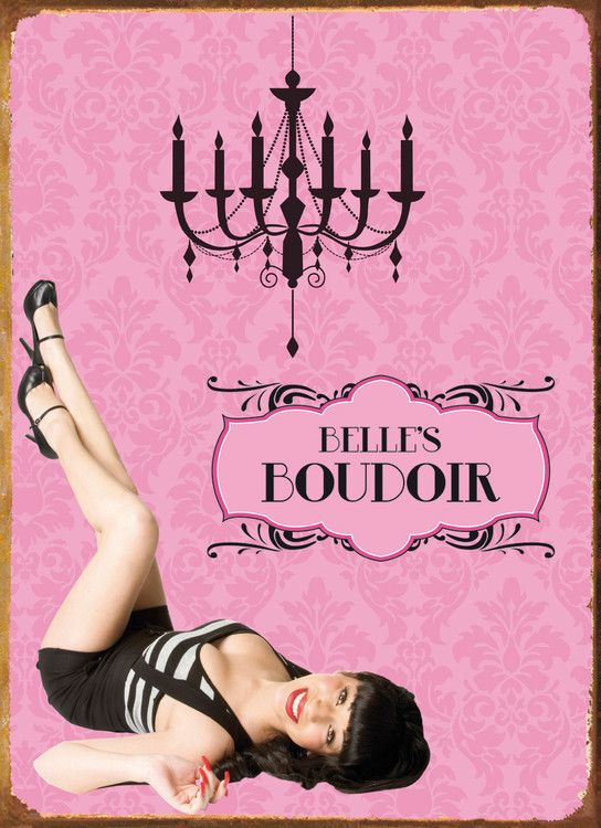 Metallschild BELLE'S BOUDOIR