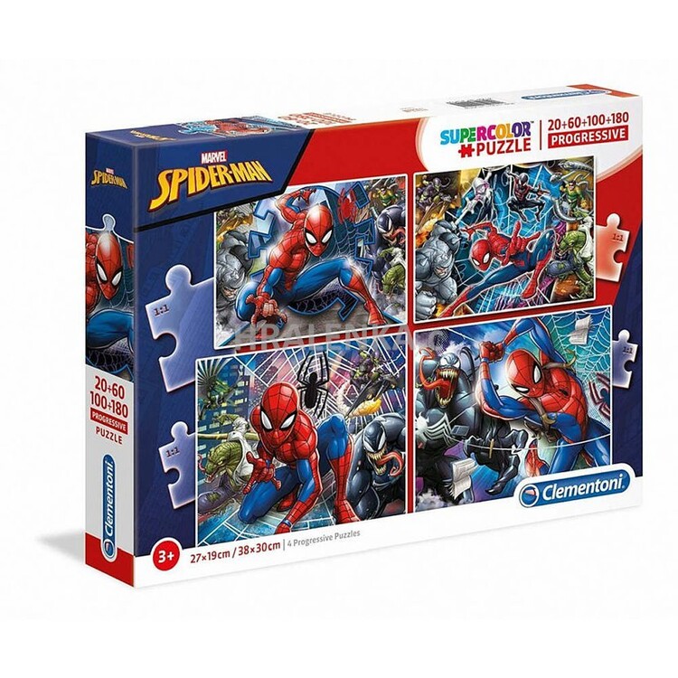 Puzzle Marvel - Spider-Man, 20 + 60 + 80 + 180 ks