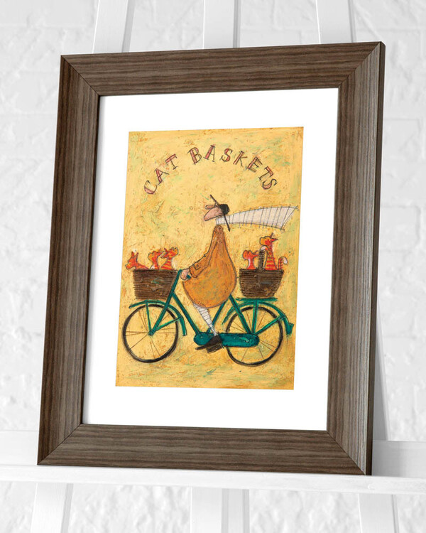 Inramad poster Sam Toft - Cat Baskets