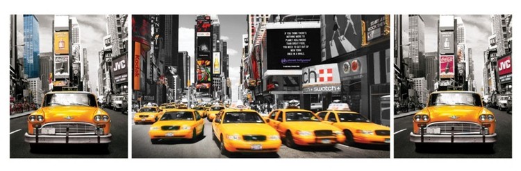 Ingelijste poster New York taxi