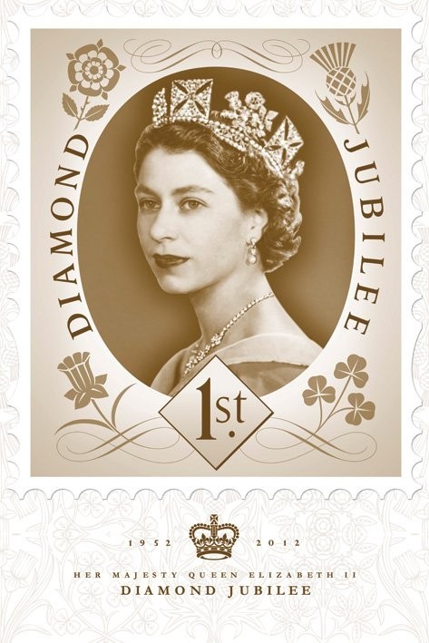 Poster Diamond jubilee brown - royal mail