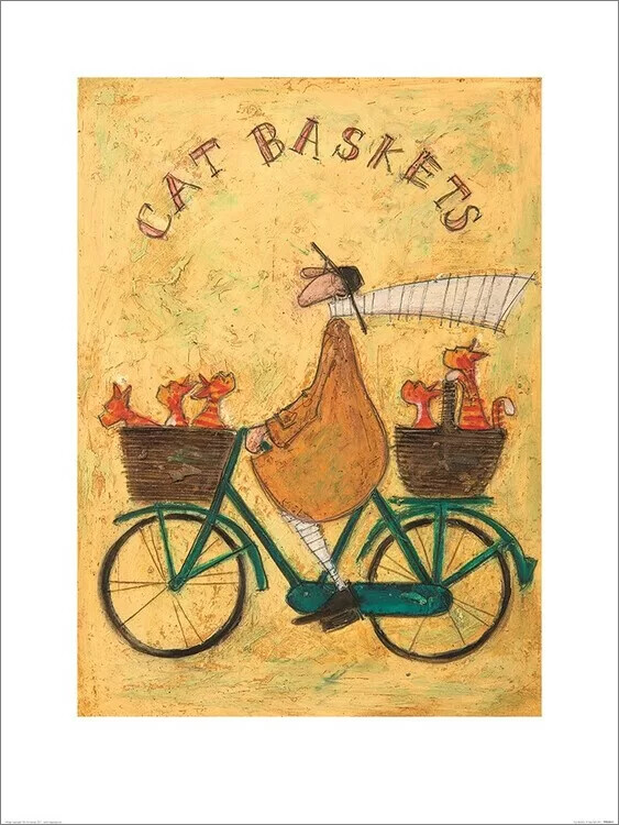 Konsttryck Sam Toft - Cat Baskets