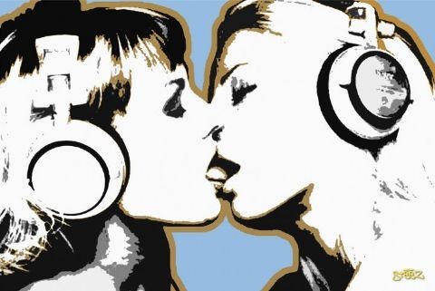 Ingelijste poster Steez - kiss