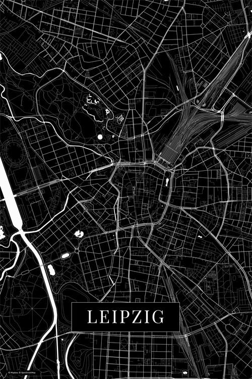 Plakát Leipzig black