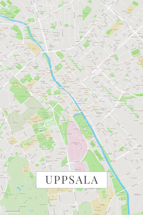 Levně Plakát, Obraz - Uppsala color, POSTERS, 26.7 × 40 cm