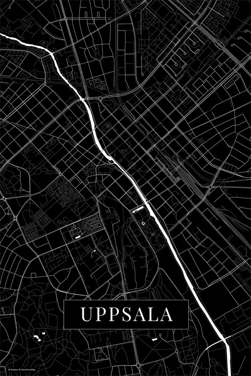 Levně Plakát, Obraz - Uppsala black, POSTERS, 26.7 × 40 cm