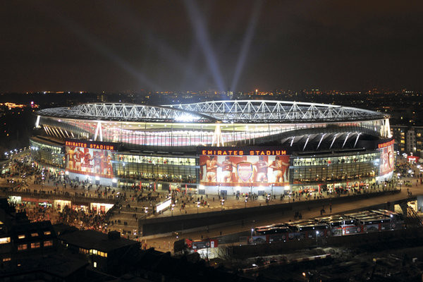 Poster Arsenal - emirates stadium night