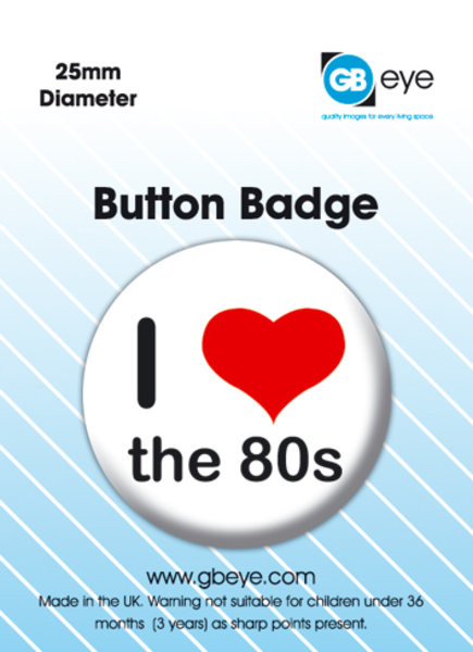 Button THE 80s i love