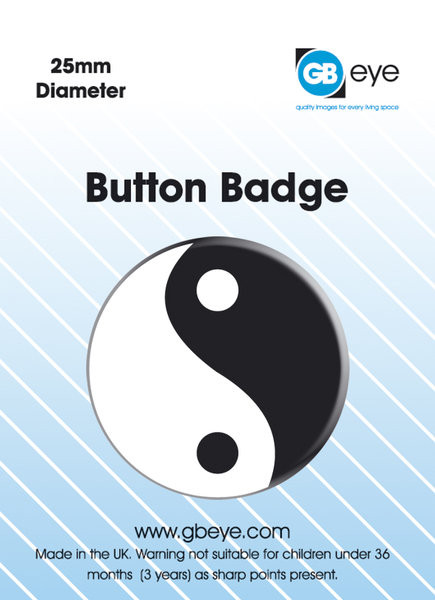 Button PEACE YIN AND YANG