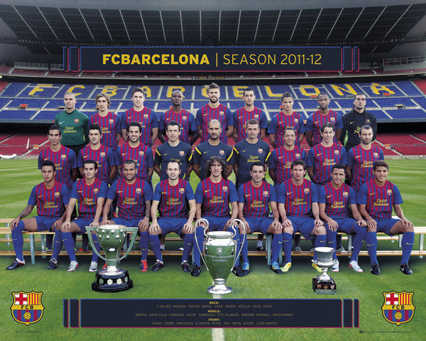 POSTER )) équipe fc barcelona sAISON 1984/85