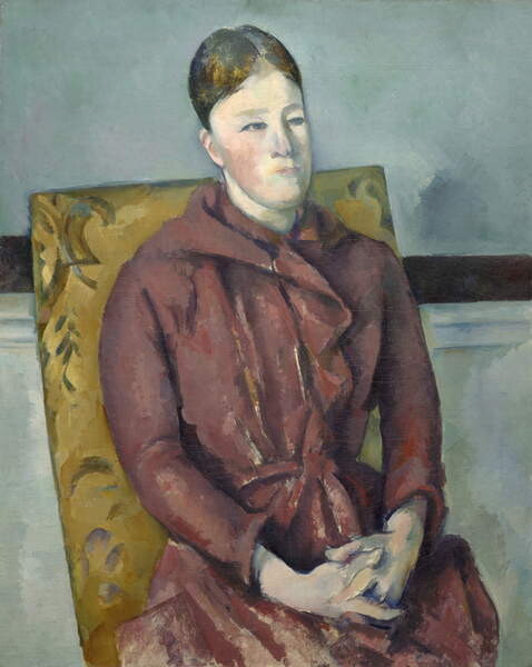 Sticker Madame Cézanne in a Yellow Chair, 1888-90