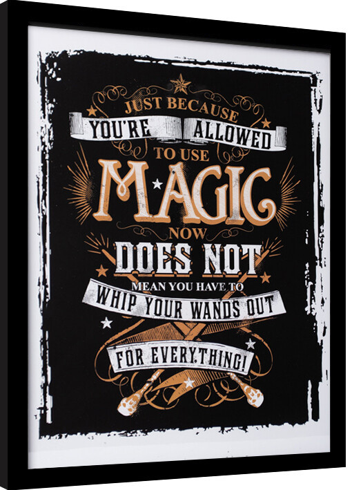 Ingelijste poster Harry Potter - Allowed Magic