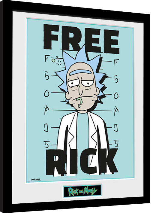 Poster incorniciato Rick and Morty - Free Rick