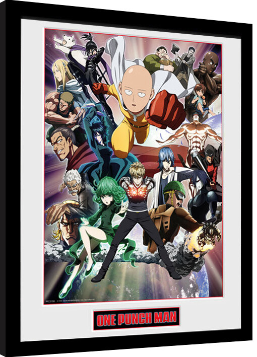 Ingelijste poster One Punch Man - Key Art