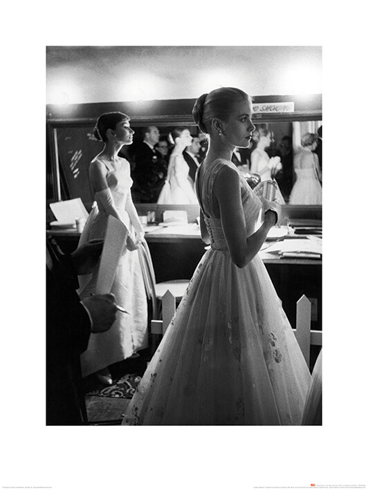 Umělecký tisk Time Life - Audrey Hepburn & Grace Kelly