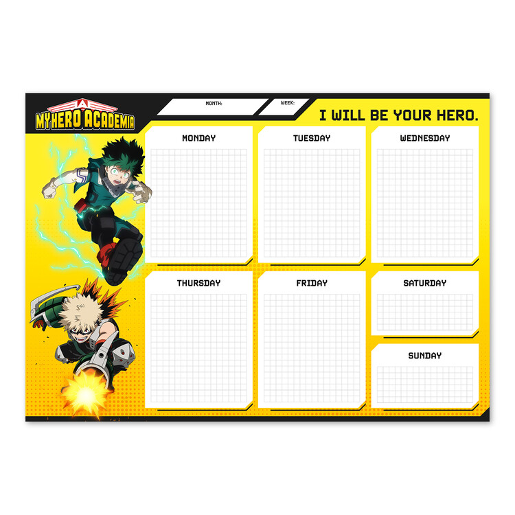 Wochenplaner My Hero Academia