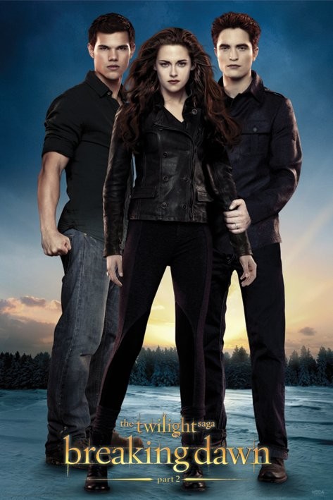 Poster TWILIGHT BREAKING DAWN II - edward,bella & jacob