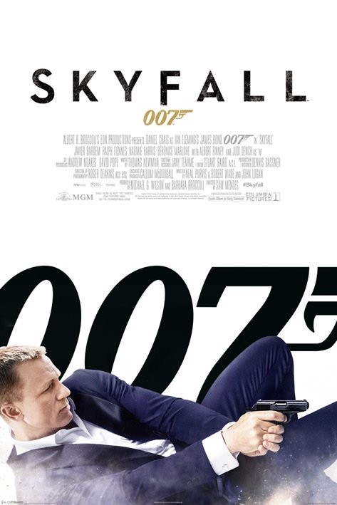 Poster JAMES BOND 007 - skyfall one sheet white