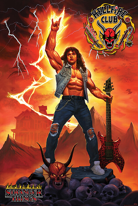 Plakát, Obraz - Stranger Things 4 - Hellfire Club Rock God, 61x91.5 cm