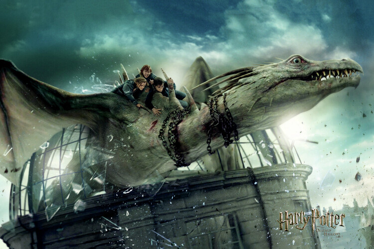 Plakát, Obraz - Harry Potter - Dragon ironbelly, (120 x 80 cm)
