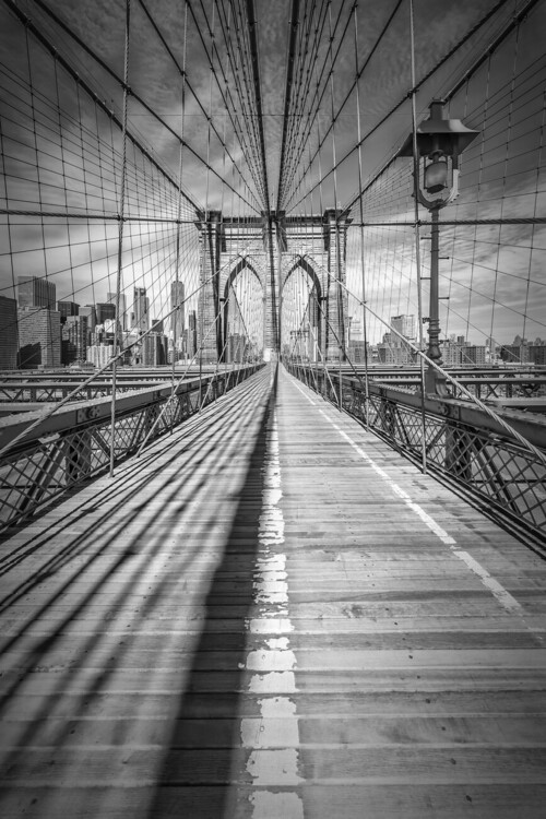 Plakát, Obraz - Melanie Viola - NEW YORK CITY Brooklyn Bridge, 80 × 120 cm